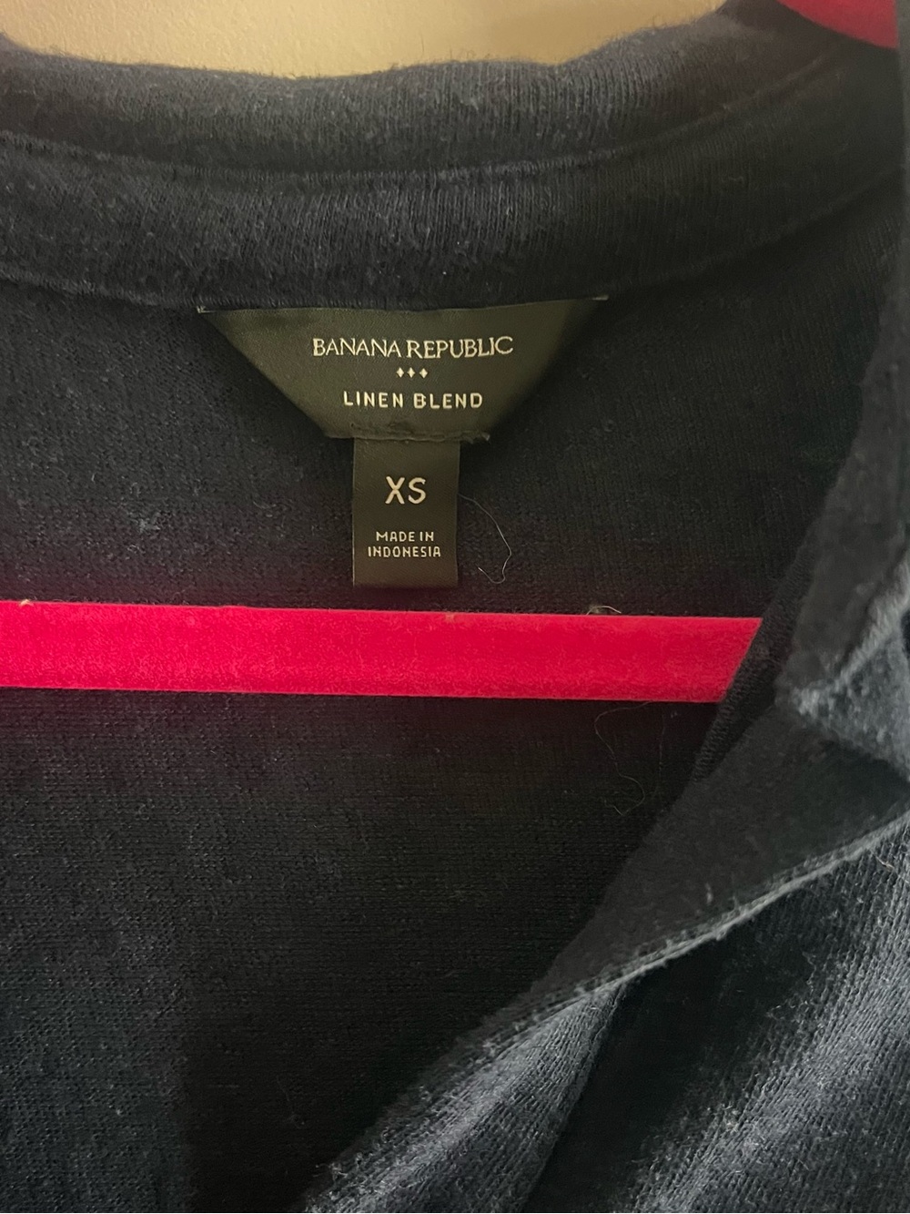 Banana Republic Men's Linen Blend Button-Down Shirt - Black